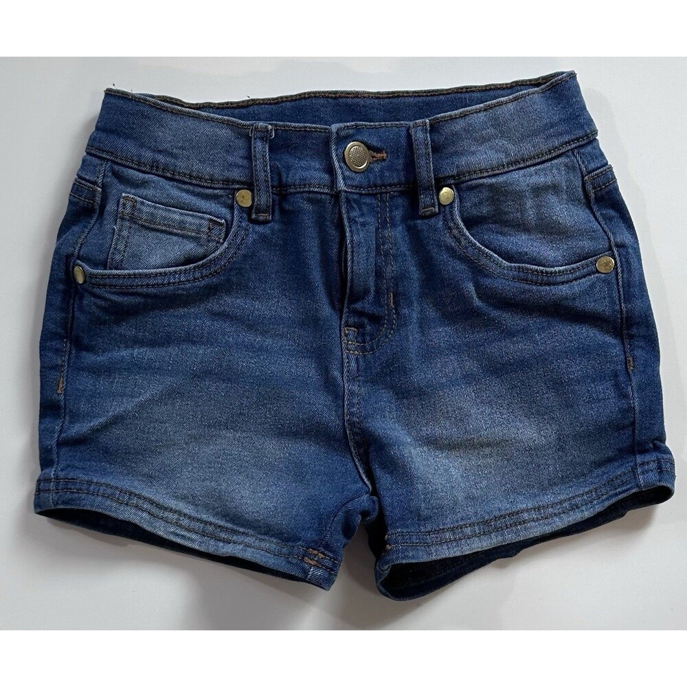 Girls 10/12 Denim Shorts Blue Stretch Jean Mid Rise Youth Summer Casual